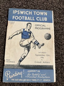 Ipswich Town V Crittall Athletic Football Programme 12/9/1936  for sale on Ebay