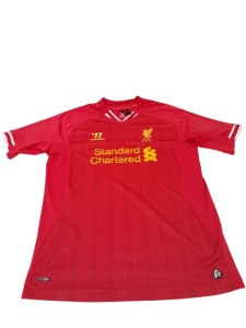 Liverpool FC Home Shirt Warrior Red Standard Chartered 2013-14 XL 50