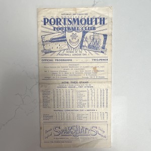 Portsmouth v Tottenham Hotspur Division 1 Programme 24 March 1951 for sale on Ebay
