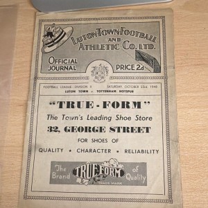 Luton Town v Tottenham Hotspur Division 2 Official Football Programme 23/10/48 for sale on Ebay