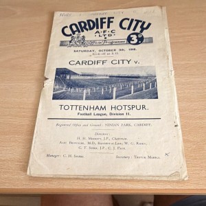 Cardiff City v Tottenham Hotspur Division 2 Programme 8/10/48 Season 1948-49 for sale on Ebay