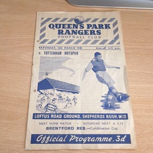 Queen's Park Rangers v Tottenham is Hotspur 48/49 Programme 12/3/49 for sale on Ebay
