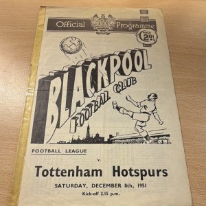 Blackpool v Tottenham Hotspur Official Programme Football League 8/12/1951 for sale on Ebay