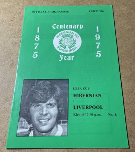 1975/76 HIBERNIAN v LIVERPOOL UEFA CUP PROGRAMME for sale on Ebay