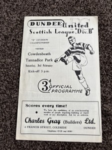 Dundee Utd V Cowdenbeath Football Programme Scottish Division B 3/2/1951 for sale on Ebay