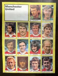 MANCHESTER UTD team signed 1971 Top Teams sticker set BEST LAW CHARLTON for sale on Ebay