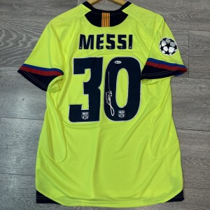 Lionel messi Hand Signed Barcelona Jersey Shirt Beckett Witnessed for sale on Ebay