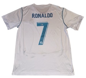 Cristiano Ronaldo Signed 2017/18 Real Madrid Home Shirt (Damaged) for sale on Ebay