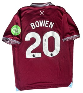 JARROD BOWEN Rare Hand Signed 25/26 West Ham Home Football Shirt COA for sale on Ebay