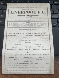1944/45 LIVERPOOL V MANCHESTER CITY - NORTH DIVISION for sale on Ebay