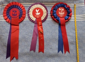Crystal Palace Football Rosettes x 3 including FA Cup Final 1990 & Play Off 2013 for sale on Ebay