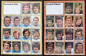 COVENTRY CRYSTAL PALACE team signed 1971 Top Teams sticker set album page for sale on Ebay