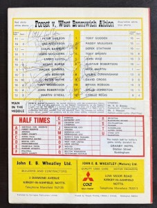 NOTTINGHAM FOREST Team signed 1977 Team programme CLOUGH TAYLOR ROBERTSON for sale on Ebay