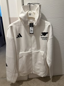 Adidas Arsenal No More Red PLAYER ISSUE Medium Z.N.E 24/25 Track Jacket White for sale on Ebay