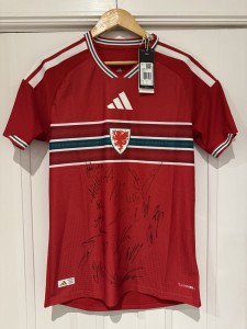 adidas Wales 2026 Match Home Shirt Signed By Welsh Team for sale on Ebay