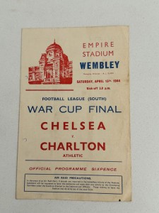 Football War Cup Final 1944 Chelsea V Charlton Empire Stadium Wembley Programme for sale on Ebay