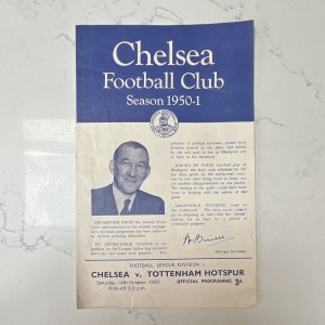 Chelsea v Tottenham Hotspur Division 1 Football Programme 14 Oct 1950 for sale on Ebay