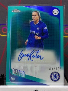 2025-26 topps chrome Guro Reiten auto aqua /199 Chelsea for sale on Ebay