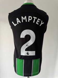 Signed TARIQ LAMPTEY Brighton & Hove Albion Shirt - PROOF/COA - Ghana for sale on Ebay