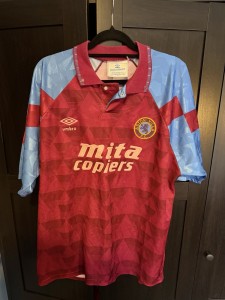 Original Aston Villa 1990/1992 Authentic Home Umbro Shirt Men’s Large for sale on Ebay