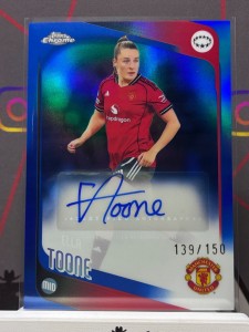 2025-26 topps chrome Ella Toone auto blue /150 Manchester United for sale on Ebay