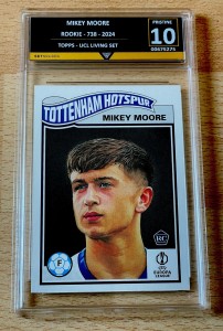 Topps Living Set Mikey Moore Tottenham Hotspur RC Rookie Graded 10 for sale on Ebay