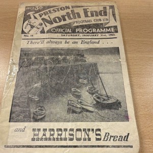 Preston North End v Tottenham Hotspur Programme 31/1/1953 FA Cup 4th round for sale on Ebay