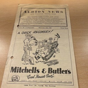 West Bromwich Albion v Tottenham Hotspur Division 1 Programme 20/12/1952 for sale on Ebay