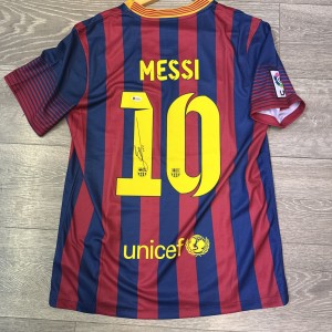 Lionel messi Hand Signed Barcelona Jersey Shirt Beckett Witnessed for sale on Ebay