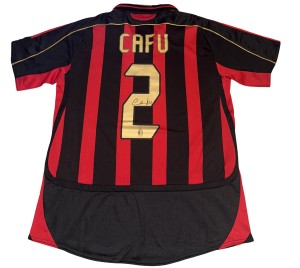 Cafu Hand Signed 2006/07 AC Milan Home Shirt for sale on Ebay