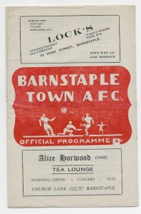 1954/55 Western League Division 1 - BARNSTAPLE TOWN v. WELLS CITY for sale on Ebay