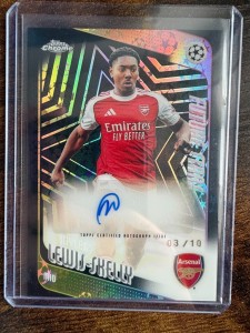 Myles Lewis-Skelly Topps Chrome UCC 2025-26 Future Stars Auto /10 Arsenal for sale on Ebay