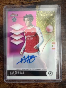 Max Dowman 2025-26 Topps Finest UCC Rookie Auto /250 Arsenal FC for sale on Ebay