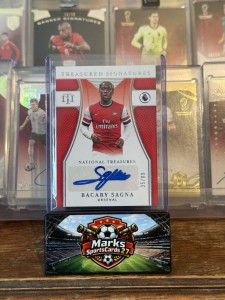 Panini National Treasures Bacary Sagna Auto 35/89 Arsenal for sale on Ebay
