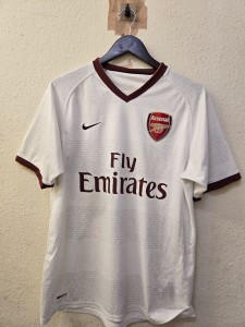 Arsenal White With Red Trim Football Shirt UK Size Medium CG E19 for sale on Ebay