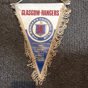 Vintage 1960's Glasgow Rangers Football Pennant for sale on Ebay