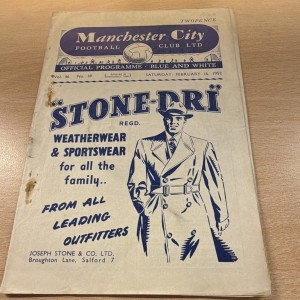 Manchester City v Tottenham Hotspur Official Programme First Division 16/2/52 for sale on Ebay