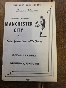 Manchester City Vs San Francisco All Stars June 4th 1958 International Programme for sale on Ebay