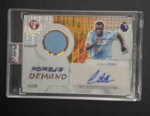 Jeremy Doku - Manchester City - Match Worn Patch Vs Liverpool /50 Auto for sale on Ebay