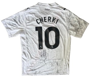 RAYAN CHERKI Rare Hand Signed Manchester City Away Football Puma Shirt Proof/COA for sale on Ebay