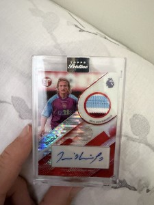 2026 Topps Pristine David Ginola Auto Patch Relic RED 5/5 Match Worn Aston Villa for sale on Ebay
