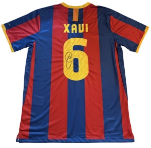 Xavi Signed 2011/12 Barcelona Home Shirt With PHOTO PROOF for sale on Ebay