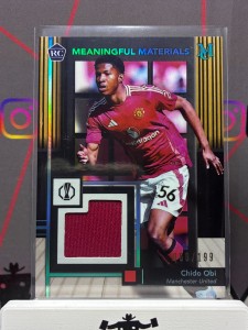 2024-25 topps museum Chido Obi rc patch aquamarine /199 Manchester United for sale on Ebay