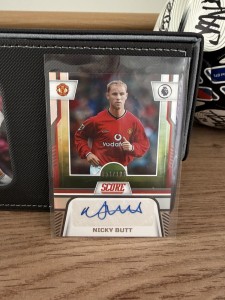 Panini Score 23/24 Nicky Butt Signed Auto 51/199 Manchester United for sale on Ebay