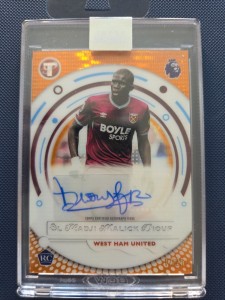 El Hadji Malick Diouf Auto 17/25 Orange Topps Chrome Pristine Rookie West Ham RC for sale on Ebay