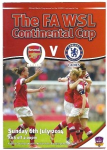 2014 Arsenal vs Chelsea (Women's League Cup: Sunday 6th July 2014). for sale on Ebay