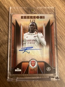 Eberechi Eze Topps Deco Autograph Card 10/25 Arsenal Shirt Number Match for sale on Ebay