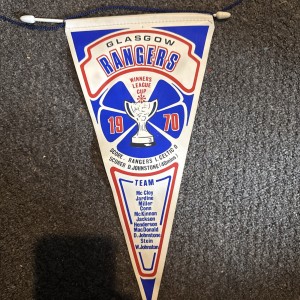 Glasgow Rangers Vintage 1960s/70s Football Club Pennant Flags for sale on Ebay