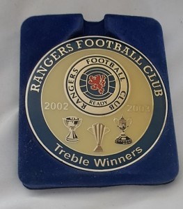 VERY RARE FIND GLASGOW RANGERS TREBLE WINNERS 2002/03 LIMITED EDITION COIN L@@K! for sale on Ebay