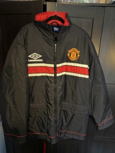 Manchester United Umbro 1998/1999 Winter Jacket Manager Bench Coat Men’s XL for sale on Ebay